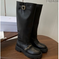 Top Quality Dior D-Quest High Boots in Calfskin Leather Black DR082102 5082206