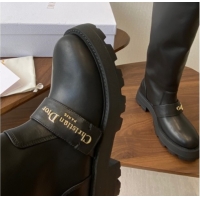 Top Quality Dior D-Quest High Boots in Calfskin Leather Black DR082102 5082206