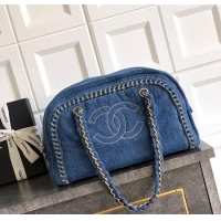 Spot Bulk Chanel Denim Bowling Bag CH101004 Blue/Gold 2025