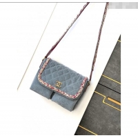 Modern Classic Chanel Denim Flap Bag CH101005 Light Blue 2025