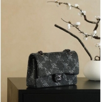 Sophisticated Cheap Chanel Denim Classic Medium Flap Bag A0812 Black 2025