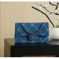 High Quality Chanel Denim Classic Medium Flap Bag A0812 Blue 2025