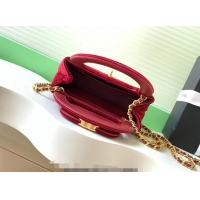 Modern Classic Chanel Velvet Mini Kelly Shopping Bag AS4416 Red 2025