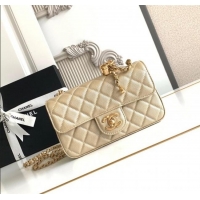 Grade Quality Chanel Grained Calfskin Mini Flap Bag with CC Chain AS5759 Gold 2025