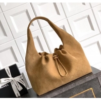 Luxury Classic Chanel Quilted Soft Suede Hobo Bag CH101101 Brown 2025