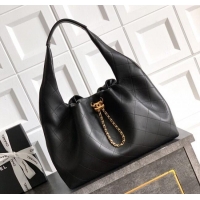 Market Sells Chanel Quilted Soft Leather Hobo Bag CH101101 Black 2025