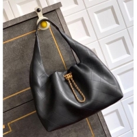Market Sells Chanel Quilted Soft Leather Hobo Bag CH101101 Black 2025