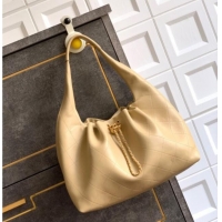Low Cost Chanel Quilted Soft Leather Hobo Bag CH101101 Apricot 2025