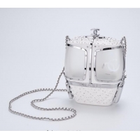 Grade Quality Chanel Snow Evening Bag with Strass AS1200 White 2025
