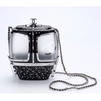 Well Crafted Chanel Snow Evening Bag with Strass AS1200 Black 2025