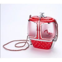 Well Crafted Chanel Snow Evening Bag with Strass AS1200 Red 2025