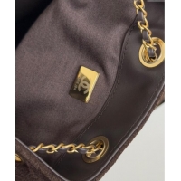 New Design Chanel 25 Suede Medium Handbag AS5311 Dark Brown 2025