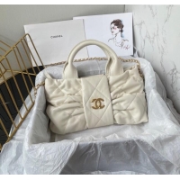 Grade Quality Chanel Shiny Lambskin Mini Bow Bag AS5849 White 2025