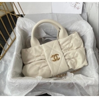 Grade Quality Chanel Shiny Lambskin Mini Bow Bag AS5849 White 2025
