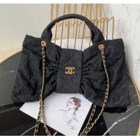 Top Quality Chanel Denim Bow Bag AS5851 Black 2025
