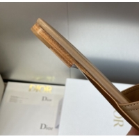 Good Taste Dior 30 Montaigne Flat Slides Sandal in Calfskin Leather Beige DR082205 822099