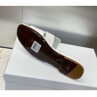 Purchase Dior 30 Montaigne Flat Slides Sandal in Calfskin Leather White DR082205 0822101
