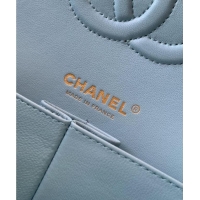 Sophisticated Chanel Velvet Classic 11.12 Flap Handbag A01112 Lake Blue 2025