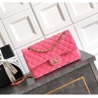 Market Sells Chanel Velvet Classic 11.12 Flap Handbag A01112 Sakura Pink 2025