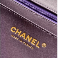Best Quality Chanel Velvet Classic Mini Flap Handbag A69900 Purple 2025