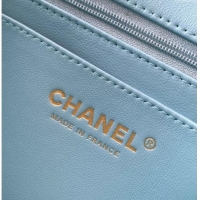 Market Sells Chanel Velvet Classic Mini Flap Handbag A69900 Sakura Blue 2025