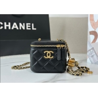 Best Price Chanel Lambskin Small Vanity Case with CC Chain AP3941 Black 2025