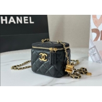 Best Price Chanel Lambskin Small Vanity Case with CC Chain AP3941 Black 2025