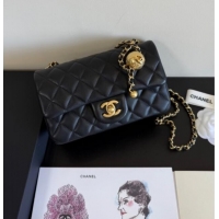 Good Quality Chanel Lambskin Small Flap Bag with Metal Ball AS1787 Black 2025 New Style