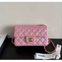 Buy Fashionable Chanel Pearly Caviar-Grained Calfskin Classic Mini Flap Bag A01116 Pink 2025
