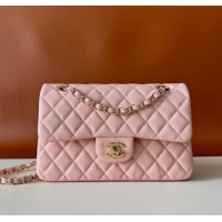 Shop Discount Chanel Caviar-Grained Calfskin Leather Classic Small Flap Bag A01117 Light Pink/Gold 2025
