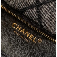 Famous Brand Chanel Quilted Denim Mini Bow Bag AS5849 Grey 2025
