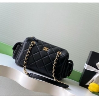 Best Product Chanel Lambskin Small Bowling Bag AS5792 Black 2025