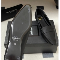 Best Price Saint Laurent Poppy Ballerinas Flat in Satin Black 50825108