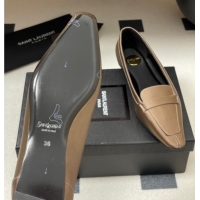 Good Quality Saint Laurent Poppy Ballerinas Flat in Satin Gold 50825109