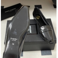 Low Price Saint Laurent Poppy Ballerinas Flat in Shiny Calfskin Black 50825111