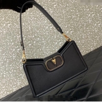 Grade Quality Valentino VLogo Signature Shoulder bag in Soft Grained Calfskin 0119 Black 2024