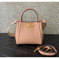 Well Crafted Valentino Alltime Small Handbag in Grainy Calfskin 0288S Light Pink 2024