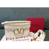 Super Quality Valentino Alltime Straw Shoulder bag 2059 Beige 2024