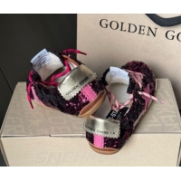 Best Product Golden Goose Women's True-Star in purple sequins with pink star and silver leather heel tab 0902105