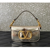 Best Quality Valentino Loco Small Shoulder Bag in Calfskin VLTN5030 Light Gold 2024