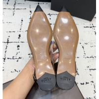 Perfect Alaia Le Cœur Heart Slingback Flats in PVC and Patent Leather Black AL100805 1008020