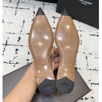 Buy Luxury Alaia Le Cœur Heart Slingback Flats in PVC and Patent Leather Beige AL100805 1008022