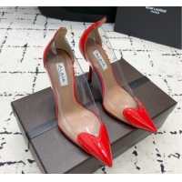 Good Looking Alaia Le Cœur Heart High Pumps 10.5cm in PVC and Patent Leather Red AL100806 1008026
