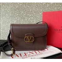 New Design Valentino 9TO5 Shoulder Bag in Smooth Calfskin V2015 Dark Brown 2025