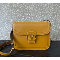 Best Quality Valentino 9TO5 Shoulder Bag in Smooth Calfskin V2015 Yellow 2025