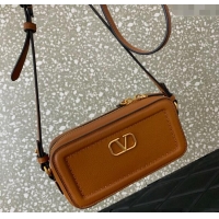 Buy Discount Valentino Alltime Mini Shoulder Bag in Grainy Calfskin 6205 Brown 2025