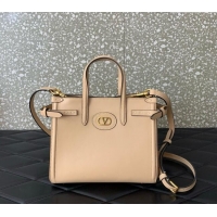 Trendy Design Valentino Antibes Small Shopping Bag in Calfskin with Slide Buckles 6220S Nude 2025