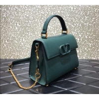 Big Discount Valentino Medium VSLING Grainy Calfskin Handbag 2828 Green 2025