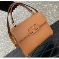 Big Discount Valentino Medium VSLING Grainy Calfskin Handbag 2828 Apricot 2025