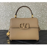 Good Taste Valentino Medium VSLING Grainy Calfskin Handbag 2828 Khaki 2025